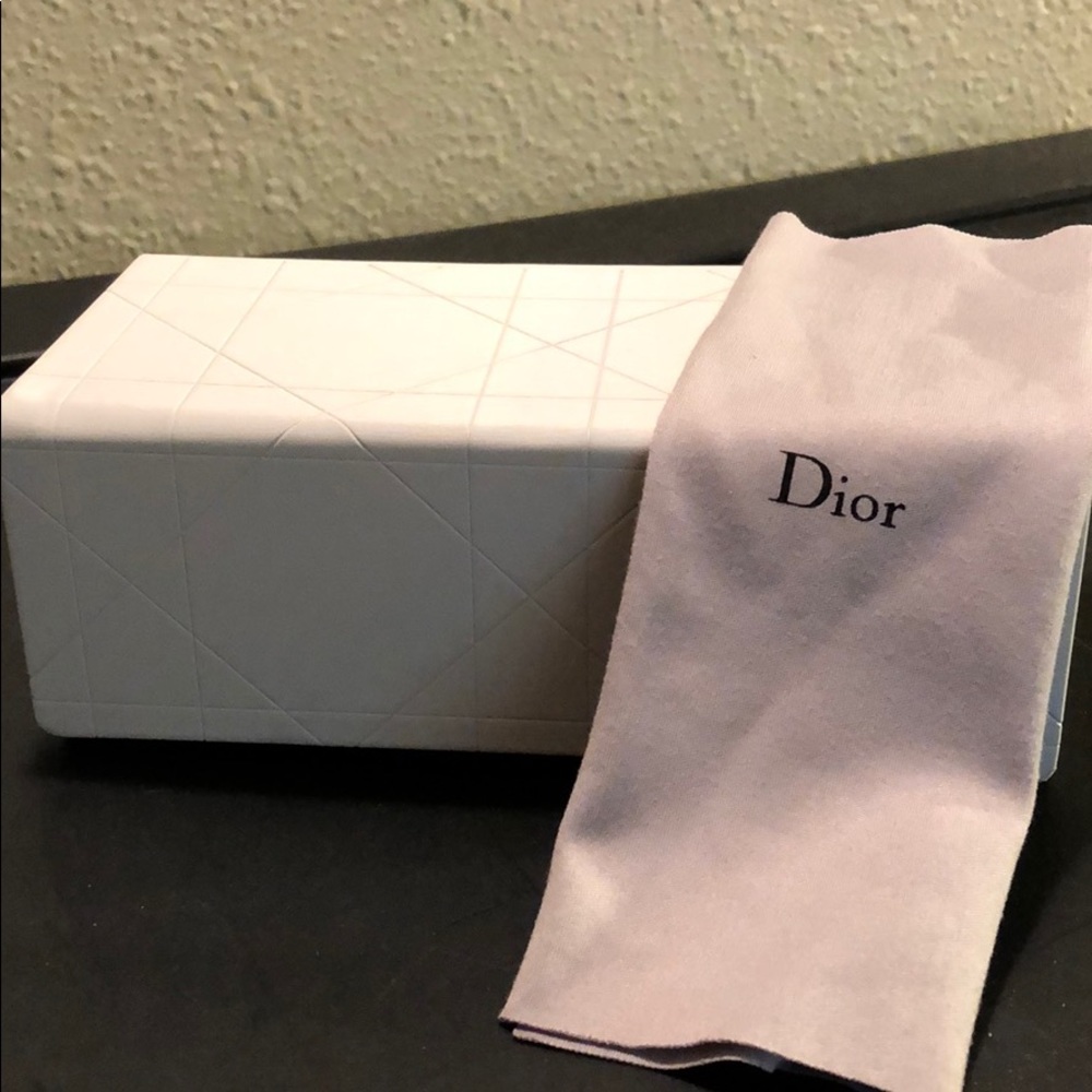 Dior Protective White Hard Case. Includes Cloth. - image 1